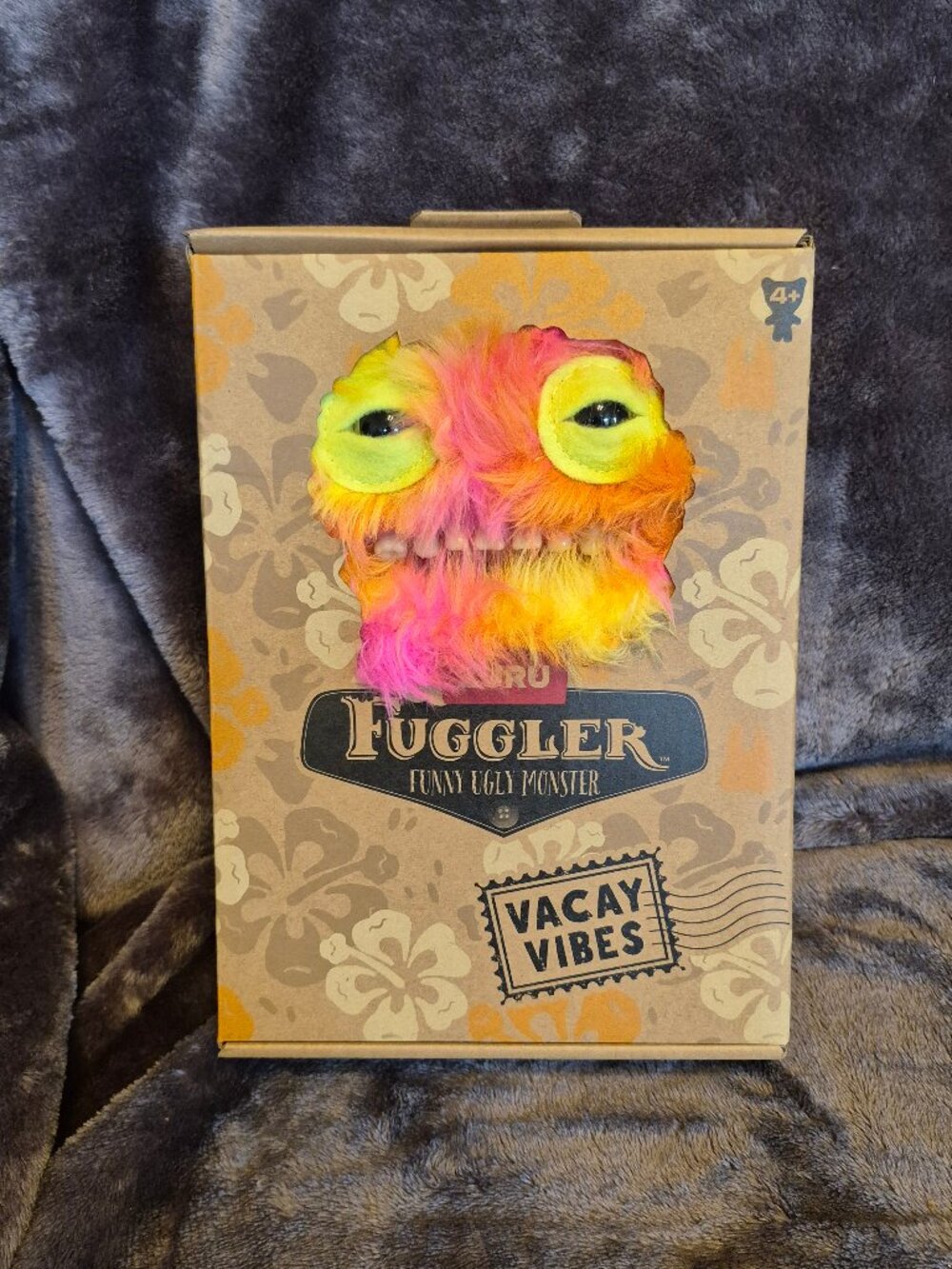 Zuru Fuggler Vacay Vibes Mr Buttons Pink Tie Dye Plush Toy Ages 4+